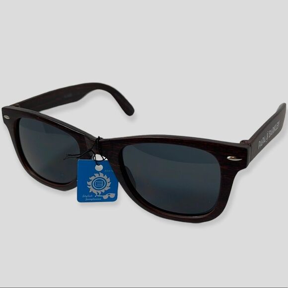NWT Papa & Barkley Classic Dark Brown Wood Grain Sunglasses - Picture 1 of 6